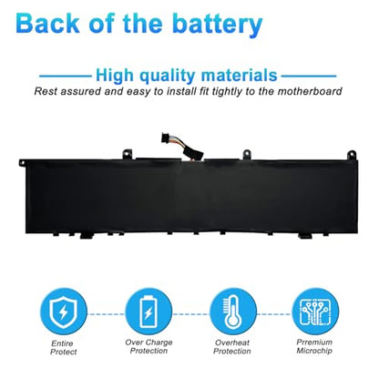 L17C4P72 L17M4P72 Battery for Lenovo ThinkPad X1 Extreme 1st Gen/2nd Gen | ThinkPad P1 1st Gen/2nd Gen Series L18M4P71 SB10Q76928 01AY968 SB10S57317 01YU911 15.36V 80Wh 5235mAh - size: 12.48*4.02*0.22inch L17C4P72