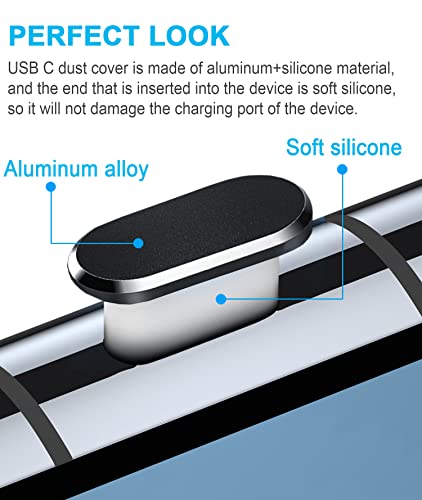 USB C Dust Plug Dust Cover for Phone USB Type C Charging Port Speaker Anti Dust Protection Cover Kit