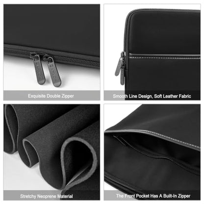 ARVOK Laptop Sleeve for MacBook Air/Pro, Notebook Computer Tablet Pouch Cover for HP/Dell/Lenovo/Asus/Acer/Samsung, Water Resistant Neoprene Laptop Case with Pocket, Black (15 inch) - size: 15 inch