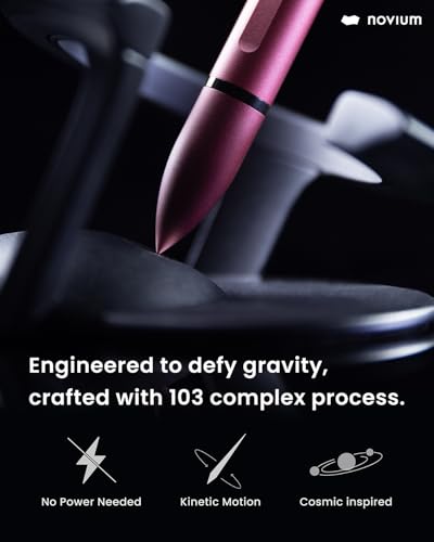 novium Hoverpen Interstellar, Mars Magma, Ballpoint Pen, Unisex | 23.5 Degree Angle, Schmidt Ballpoint Cartridges, Smooth Writing, No Spills, No Spotting, No Explosions - color: Mars Magma, style: Standard