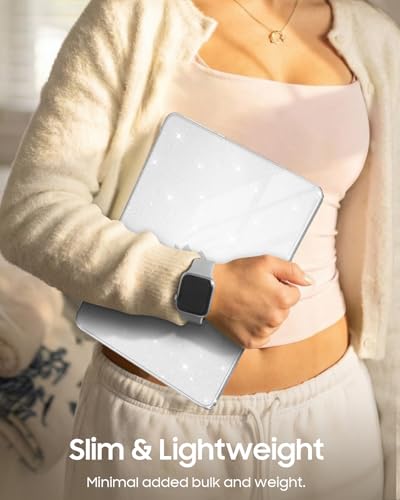 Fintie Case for MacBook Neo 13 Inch with Keyboard Skin & Screen Protector | 2026 A3404, Snap-On Design, Slim Fit, Hard Shell Cover, Glitter Blush - color: Glitter Clear