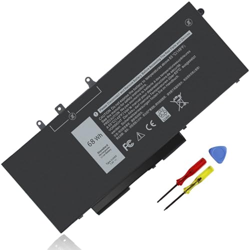 GJKNX 7.6V 68WH Battery Replacement for Dell Latitude 5480 5580 5490 5491 | 5580 5590 5591 5280 5288 5488 5491 5495 E5480 E5580 E5490 E5590 Precision 3520 3530 Series GD1JP 0GD1JP DY9NT 5YHR4 451-BBZG - size: 9.13*3.75*0.5inch GJKNX