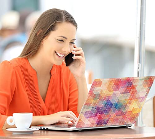 Laptop Notebook Skin Sticker Cover Decal Fits 12 13 13.3 14 15 15.4 15.6 inch Laptop Protector Notebook PC | Easy to Apply, Remove and Change Styles (Colorful Grid) - color: Colorful Grid
