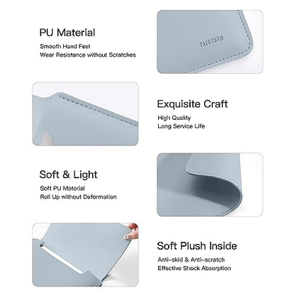 Laptop Sleeve Bag Compatible with MacBook 12 A1534/Air 11 13 M1 A2337/Pro 13 A2338, 11.6-12.3 Acer Chromebook/HP Stream/ASUS/Surface Pro 8/7/6/X/5/4/3, PU Bag with Small Case, Blue - color: Blue, size: 12-13.3 inch
