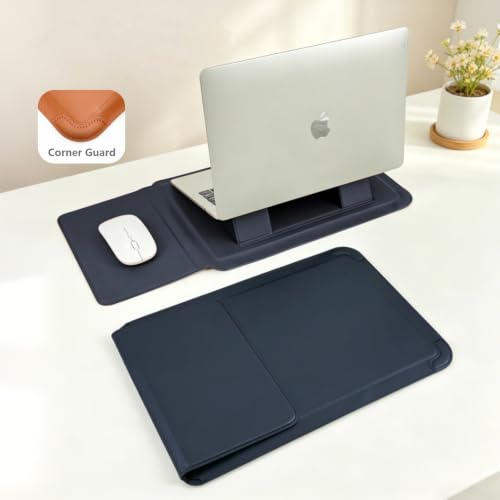 14 Inch Laptop Sleeve Case with Stand Compatible with MacBook Pro/MacBook Air/ThinkPad X1/Dell XPS/Lenovo Yoga/HP Pavilion/ASUS Zenbook/LG gram 13.3'' 13.6'' 14.2" 14.5'' Laptop Chromebook - color: Dark Blue, size: 13.5-14.5 Inch