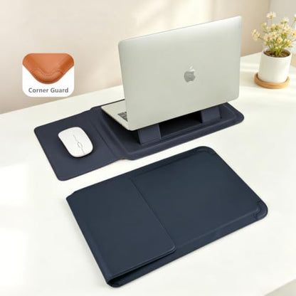14 Inch Laptop Sleeve Case with Stand Compatible with MacBook Pro/MacBook Air/ThinkPad X1/Dell XPS/Lenovo Yoga/HP Pavilion/ASUS Zenbook/LG gram 13.3'' 13.6'' 14.2" 14.5'' Laptop Chromebook - color: Dark Blue, size: 13.5-14.5 Inch