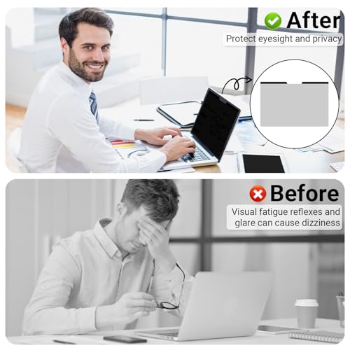 Magnetic Privacy Screen Protector for 15.6 Inch 16:9 Aspect Ratio Screen Anti-Spy, Anti-Glare, Anti-Blue Light Protection, Enhanced Screen Clarity & Scratch Guard - size: 15.6 inch
