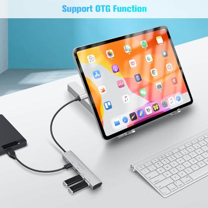 7-Port USB 3.2/USB C Hub with 10Gbps USB-A 3.2, 2 USB-C 3.2, 4 USB 3.0 Ports + 4 Ports USB A/USB C Hub 10Gbps