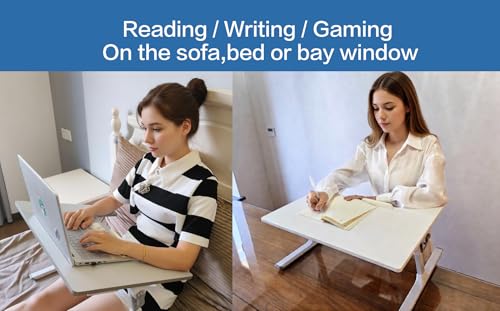Armrest Laptop Desk for Couch and Bed,Hospital Bed Table,Lap Desk Pillow,Large Adjustable Bed Desk for Laptop with Drawer and Tablet Slot, U-Table for Reading, Gaming, Writing,Eating,Drawing