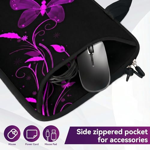 10 inch Messenger Bag Carrying Case Sleeve with Handle Accessory Pocket Fits 7 to 10-Inch Laptop/Notebook/ebooks/Kids Pad (7-10.2 inch, Nice Butterfly) - color: Nice Butterfly, size: 7-10.2 inch