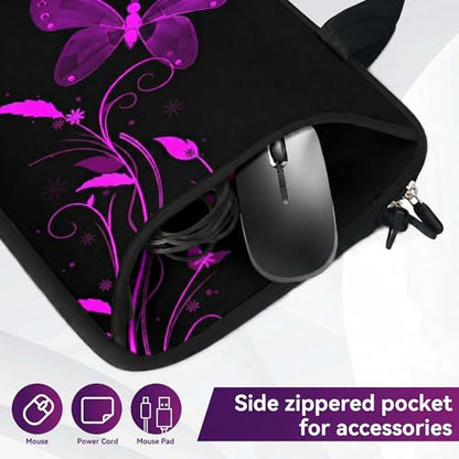 10 inch Messenger Bag Carrying Case Sleeve with Handle Accessory Pocket Fits 7 to 10-Inch Laptop/Notebook/ebooks/Kids Pad (7-10.2 inch, Nice Butterfly) - color: Nice Butterfly, size: 7-10.2 inch