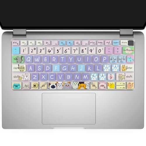 Silicone Keyboard Cover Skin for Dell Latitude 3000 3340 13.3"(2023)/ 5320 5330 5340 5350 13.3"/ 7320 7330 7340 7350,Cute Cat - color: Cute Cat
