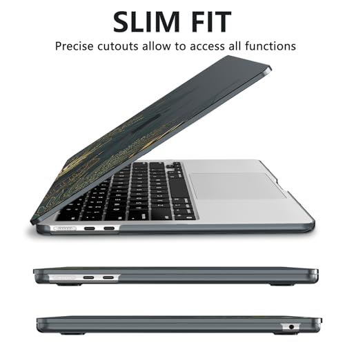 AKIT for MacBook Air 13 inch Case M5 M4 M3 M2 2026-2022, Bush | A3449 A3240 A3113 A2681, Vivid Pattern Hard Shell Laptop Case+Screen Protector+Keyboard Cover for MacBook Air 13.6 inch - color: Bush