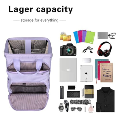 Hap Tim Laptop Backpack for Women - Travel, Work, Nurse & Teacher - Purple (7651-PP) - color: Purple