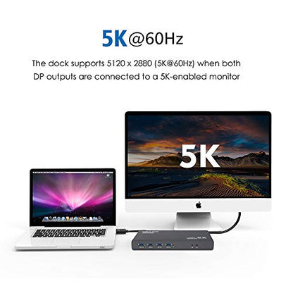 WAVLINK Universal Displaylink Docking Station Dual Monitor | 65W PD Charging for Laptop Windows/ Mac, MacBook Neo/ Air/ Pro,Dual HDMI/ DisplayPort,Gigabit Ethernet, 6 USB 3.0, Audio/Mic