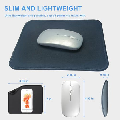 Battery Wireless Mouse, 2.4G Noiseless Mouse with USB Receiver - Slim Portable Computer Mice, 3 DPI Quiet Silent Optical Laptop Mice for PC, Tablet, Laptop Notebook Computer- Silver - color: Silver 03