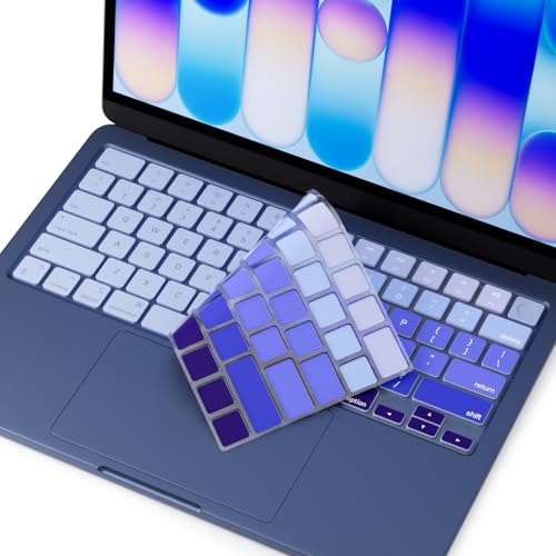ProElife Keyboard Cover Skin for 2026 New MacBook Neo 13 inch with Apple A18Pro Chip/A3404, Premium Ultra Thin Keyboard Protector for MacBook Neo 13'' A18 Pro Accessory, US ANSI Layout (Ombre Blue) - color: Ombre Blue