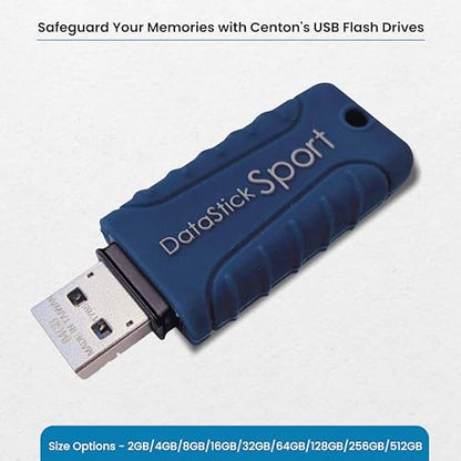 Centon Electronics MP Essential USB 3.2 Gen1 DataStick Sport Flash Drive, 32 GB USB Flash Drive, Navy Blue - size: 32 GB, style: Pack of 1