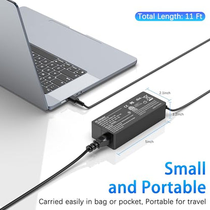 100W USB Type C Laptop Charger Universal Compatible with Lenovo, Acer, Dell, HP, Asus, Mac Book and More Devices, USB C Power Adapter