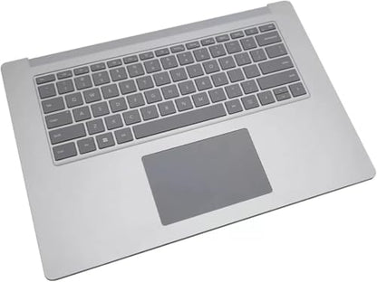 Palmrest Keyboard Touchpad Keyboard for Microsoft Surface Laptop 3/4/5 13.5" 15" Keyboard, 1873 1951 Keyboard (13.5" Silvery Keyboard) - color: 13.5" Silvery Keyboard