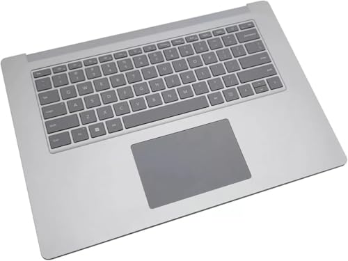 Palmrest Keyboard Touchpad Keyboard for Microsoft Surface Laptop 3/4/5 15" (Silvery, USB, 80 Keys, Metal, Ambidextrous) - color: 15" Silvery Keyboard