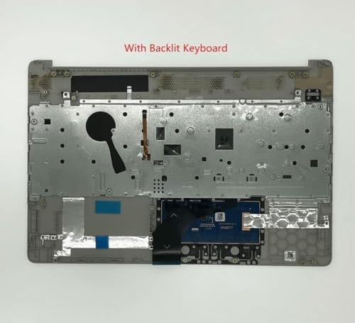 Replacement Upper Case Palmrest for HP 15T-DW 15-DW 15S-DR 15S-DU Series Laptop Backlight Keyboard Assembly Touchpad Top Cover L52022-001 AP2H8000510 Natural Silver - color: With Backlit Keyboard L52022-001