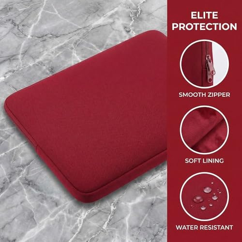Laptop Sleeve Case 13 Inch - Foam Padded Zipper Bag for Carrying Computer Protection Bag, Slim Portable Design for 13" Ultrabook(Red) - color: Red