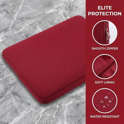 Laptop Sleeve Case 13 Inch - Foam Padded Zipper Bag for Carrying Computer Protection Bag, Slim Portable Design for 13" Ultrabook(Red) - color: Red