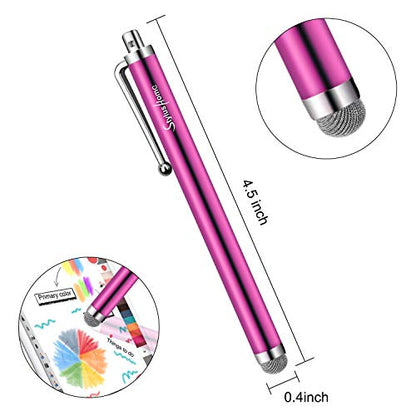 10 Pack Stylus Pens for Touch Screens, Mesh Fiber Tip Stylus Pens for ipad iPhone Tablets Samsung All Precision Capacitive Universal Touch Screen Devices