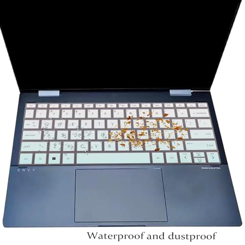 Keyboard Cover for HP Envy x360 13-bf 13t-bf 13-bf0013dx 13-bf0797nr 13t-bf000 13-bf0121TU 13-bf0123TU 13-bf0059tu 13.3 inch Laptop Skin(NOT for Envy 13-ba 13-bd 13-be Series)-MintGreen - color: MintGreen