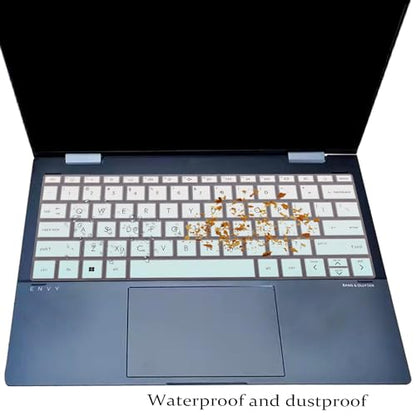 Keyboard Cover for HP Envy x360 13-bf 13t-bf 13-bf0013dx 13-bf0797nr 13t-bf000 13-bf0121TU 13-bf0123TU 13-bf0059tu 13.3 inch Laptop Skin(NOT for Envy 13-ba 13-bd 13-be Series)-MintGreen - color: MintGreen