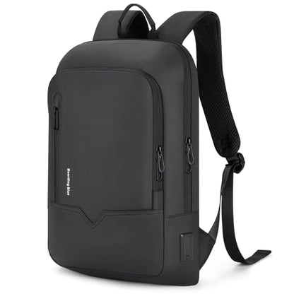 Boardingblue Business Smart Backpack Waterproof fit 15.6 Inch Laptop Backpack with USB Charging Port,Travel Durable Backpack (Black) - color: Black
