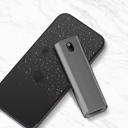 YTT Screen Cleaner, All-in-One Spray & Wipe Cleaner, with Transparent Protective Shell for All Phones, Laptop and Tablet Screens (Gray) - color: Gray