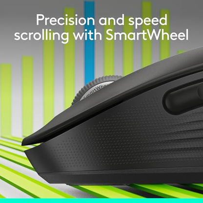 Logitech Signature M650 Wireless Mouse Small to Medium Sized Hands - Black - color: Black
