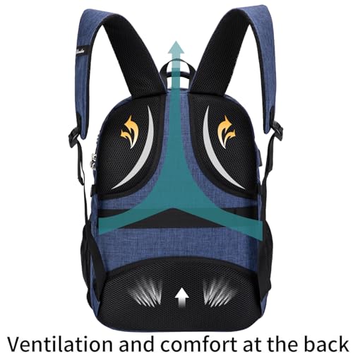 SHRRADOO Travel Laptop Backpack for Men Women, 17 Inch College Computer Bag | Anti Theft Backpack with Combination Lock, Carry On Flight Approved, Fit 17 Inch Laptop, Computer College Bag, Work Daypack - color: Royal Blue