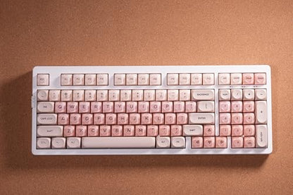 ZORNHER ZH980 Foundation Mechanical Keyboard,95% Pink Creamy Keyboard with Number Pad, Full Size Girly Gaming Keyboard Cute,Jelly MOA Round Profile Keycaps,Creamy Sounding Linear Switches - color: Foundation, size: Creamy Switch