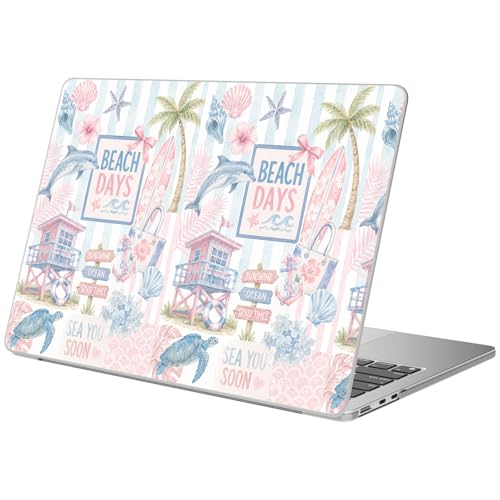 Compatible with MacBook Air 13 inch Case M1 A2337 A2179 A1932 2022 2021 2020 2019 2018 Release, Cute Sea Turtle Beach Palm Tree Protective Hard Shell Matte Cover for MacBook Air 13.3 inch - color: Beach D, size: MacBook Air 13.3 inch M1 A2337 A2179 A1932