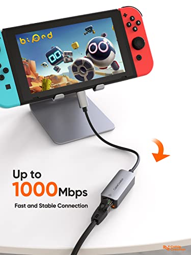CableCreation USB C Network Adapter, Type-C (Thunderbolt 3) to RJ45 Gigabit Ethernet LAN Network Adapter Compatible with Steam Deck, MacBook Pro,MacBook Air,M1/M2,iPad 2022,Galaxy S22 Ultra