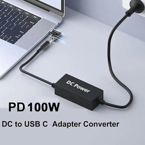 DAGIJIRD Laptop Charging Adapter DC 5.5x2.1mm to PD USB C Converter 100W PD Power Charger Connector Tip