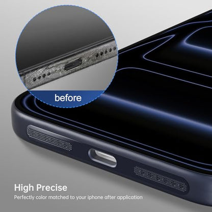 8PCS iPhone 17 Pro Max Speaker Dust Cover Compatible with iPhone 17 Pro Max / 17 Pro Earpiece Speaker Mesh Anti Dust Adhesive Sticker, 17 Pro Max Accessories, Deep Blue - color: Deep Blue