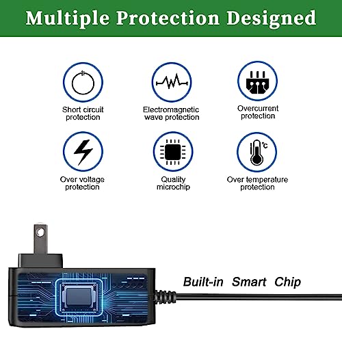 12V 2A Power Supply Adapter with ON/Off Switch, for 12V LED Strip Light. | AC 100-240V 50-60hz, fit for 12Vdc LED Strip Light Hard Drive CCTV Camera Keyboard Router DVD Player, with 5 DC Tips.