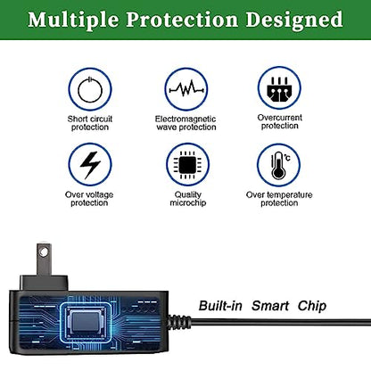 12V 2A Power Supply Adapter with ON/Off Switch, for 12V LED Strip Light. | AC 100-240V 50-60hz, fit for 12Vdc LED Strip Light Hard Drive CCTV Camera Keyboard Router DVD Player, with 5 DC Tips.