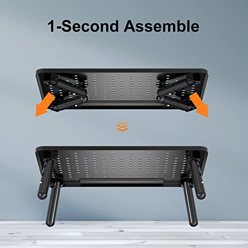 Foldable Monitor Riser Metal Computer Stand for Desk 3 Height Adjustable Laptop Stand with Pen Storage, MST013
