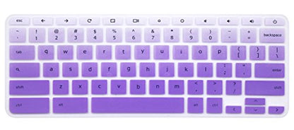 YYubao Keyboard Skin Cover Compatible with 11.6" Lenovo Chromebook C330, Chromebook N20 N21 N22 N23 100e 300e 500e, 11.6" Flex 11 Chromebook, 14" Chromebook N42 N42-20 - Ombre Purple - color: Ombre Purple