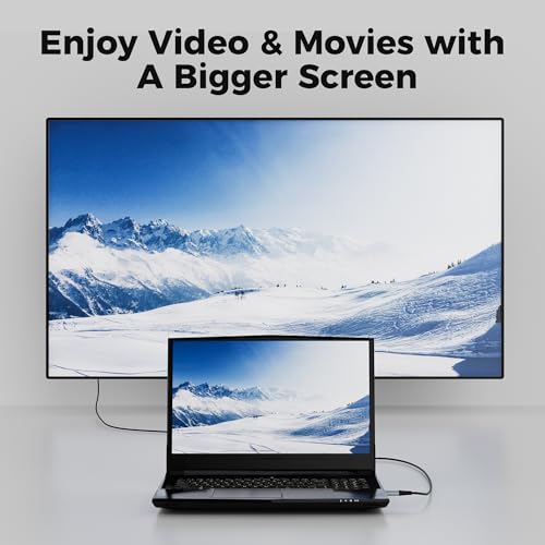USB to HDMI Adapter Cable 4 FT, Unidirectional USB-A 3.0 to HDMI HD Audio Video, Real 2K/1080P@60Hz, for TV, Projector, Monitor, ONLY Support Windows 11/10/8/8.1/7, Mac OS, Need to Install Driver - size: 4 FT