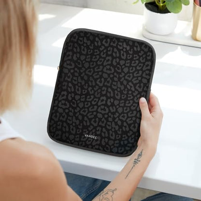 Vandel Slim & Protective Tablet Sleeve for 9-11 inch iPads A16, 11" iPad Pro, 10.9" iPad,10.2" iPad, 10.9" iPad Air, 11 Inch Samsung Galaxy Tab A9+, Bag Fits Magic Keyboard - color: c. Black Leopard, size: 9-11 Inch Tablet