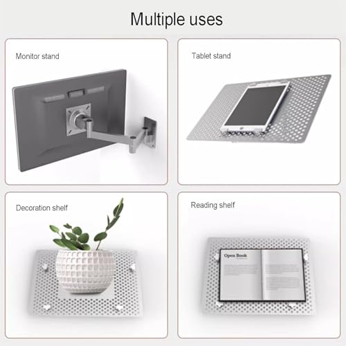 Portable Laptop Riser,Adjustable Laptop Holder w/Mouse Tray,Full Motion Articulating Notebook Tray,Rotation and Vented Cooling,Weight Capacity 8KG