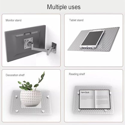 Portable Laptop Riser,Adjustable Laptop Holder w/Mouse Tray,Full Motion Articulating Notebook Tray,Rotation and Vented Cooling,Weight Capacity 8KG