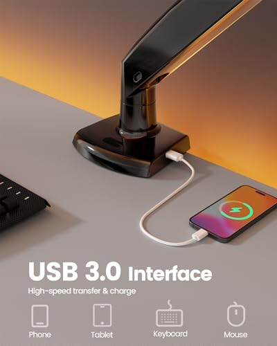 ErGear 17 to 49 inches Single Monitor Mount for Ultrawide Screens,Holds 26.5lbs,Heavy Duty Single Monitor Arm,Single Monitor Stand with Swivel,Tilt,Rotation for Home and Office,VESA 75/100mm - size: 17"-49", style: Single Arm