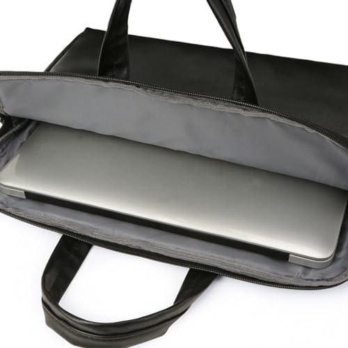 Tote Laptop Bag with Handles Zippers Organize for Notebook Computer Sleeve Handbag Bag Leather Laptop for Men - color: Blue